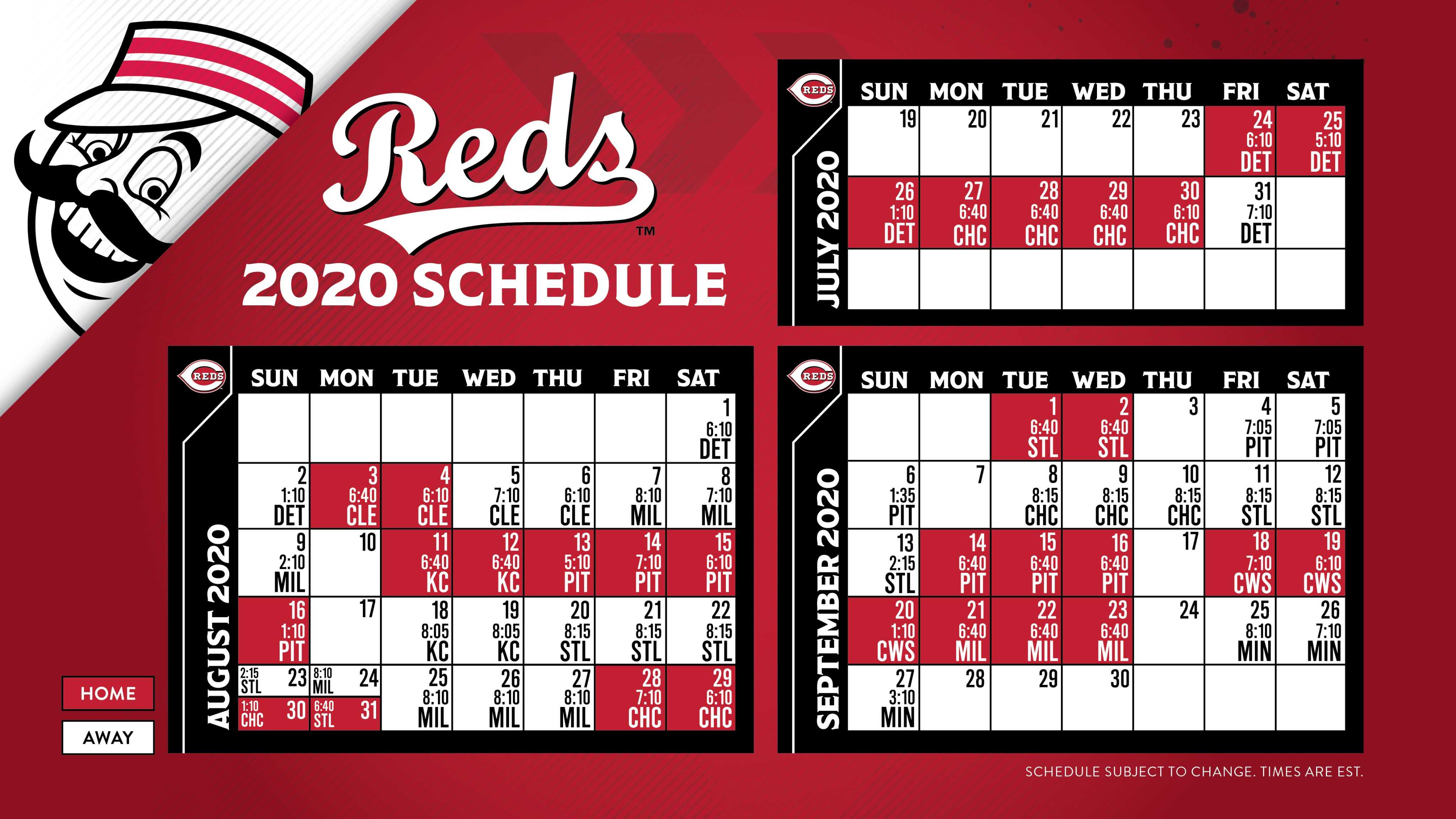 Reds Schedule 2023  Gameday Grille and Patio