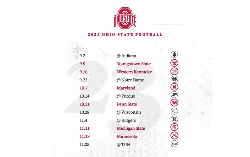 OSU Schedule 2023 Gameday Grille and Patio