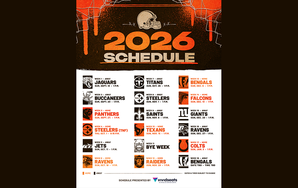 Cleveland Browns Schedule 2026